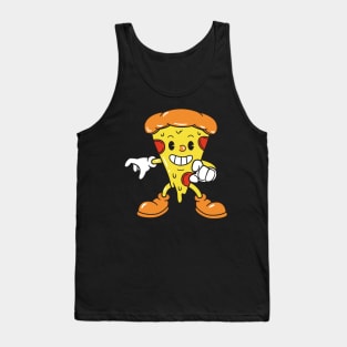 Retro 60s Pizza Cartoon Tank Top